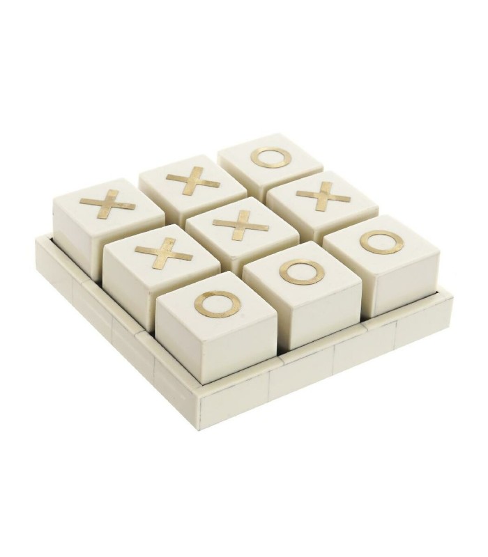 Jeu Trois à la Suite DKD Home Decor Doré Ivoire (21 x 21 x 6 cm)