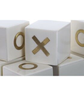 Jeu Trois à la Suite DKD Home Decor Doré Ivoire (21 x 21 x 6 cm)