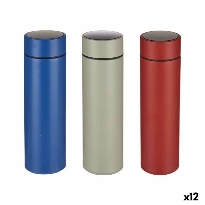 Thermos Écran LED Acier inoxydable Silicone Plastique 400 ml (12 Unités)