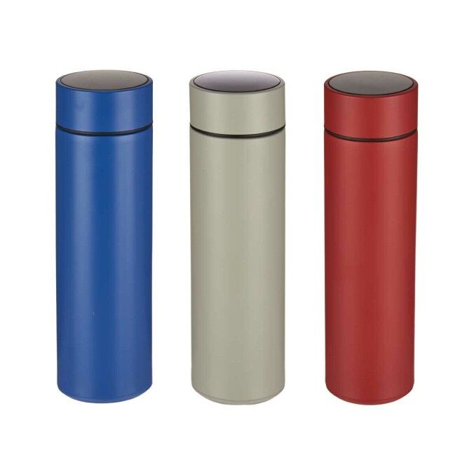 Thermos Écran LED Acier inoxydable Silicone Plastique 400 ml (12 Unités)