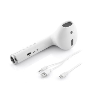 Un haut-parleur blanc sans fil en Forme d'Écouteur Géant