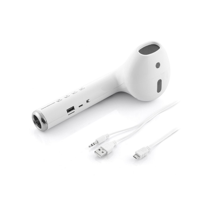 Un haut-parleur blanc sans fil en Forme d'Écouteur Géant