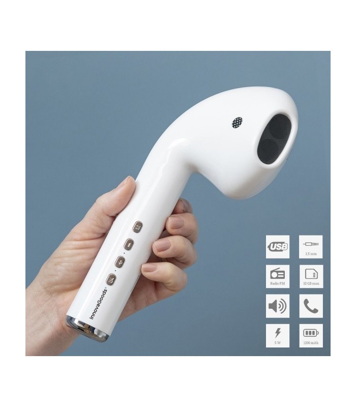 Un haut-parleur blanc sans fil en Forme d'Écouteur Géant