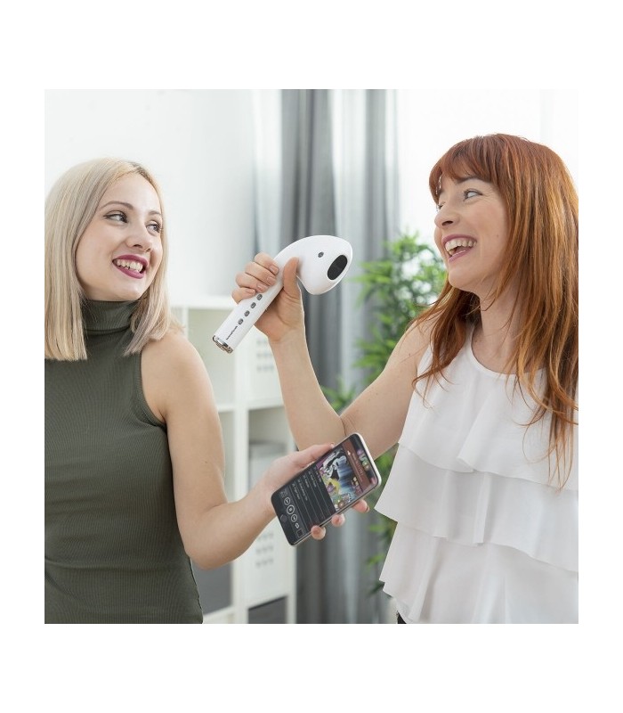 Un haut-parleur blanc sans fil en Forme d'Écouteur Géant