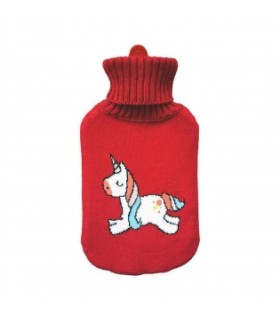 Bouillotte Rouge motif licorne
