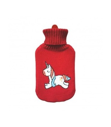 Bouillotte Rouge motif licorne