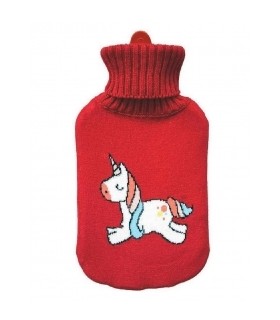 Bouillotte Rouge motif licorne