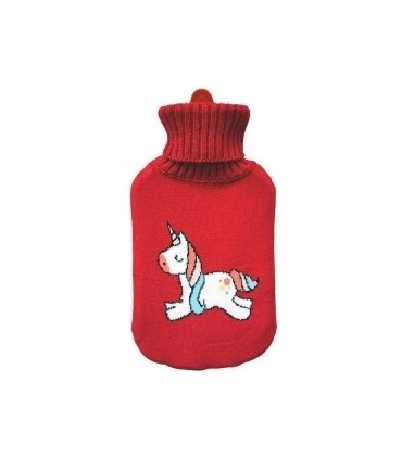 Bouillotte Rouge motif licorne