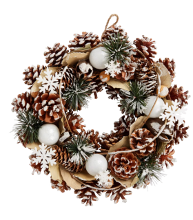 Couronne de Noel flocon de neige de porte d'entrée