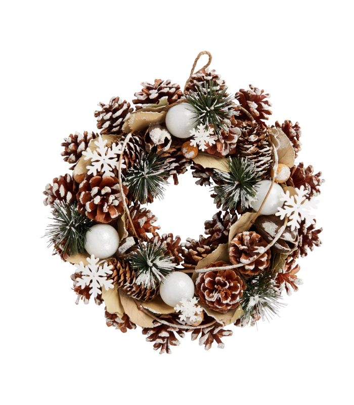 Couronne de Noel flocon de neige de porte d'entrée