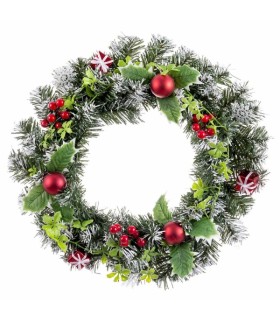 Couronne de Noel sapin de porte d'entrée 40 cm