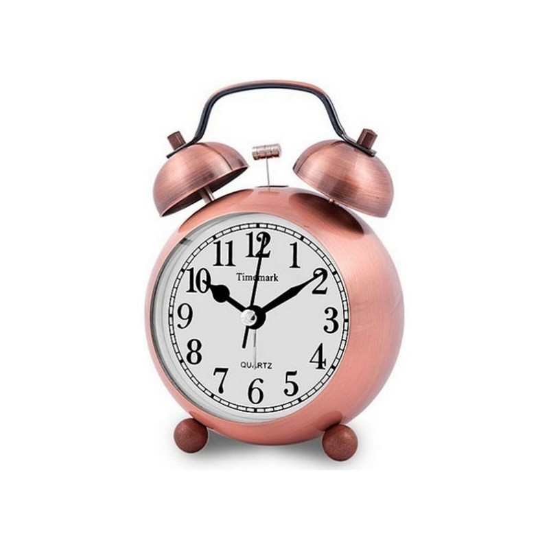 Mini réveil analogique avec alarme rosé