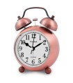 Mini réveil analogique avec alarme rosé