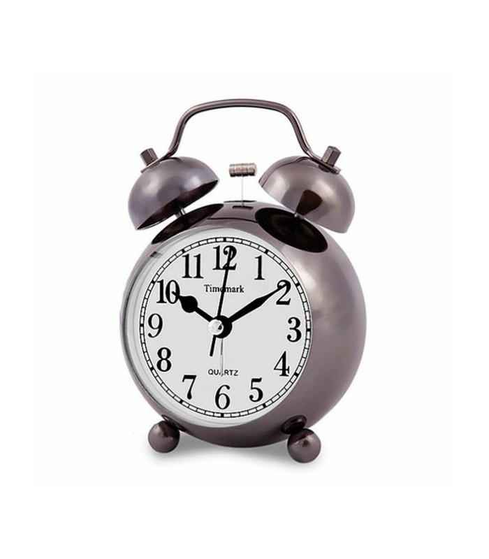 Mini réveil analogique avec alarme, bleu turquoise