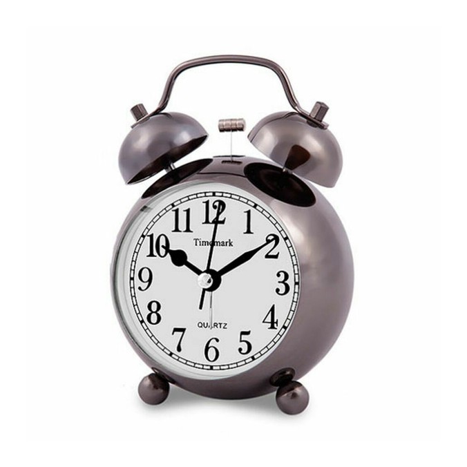 Mini réveil analogique avec alarme, bleu turquoise