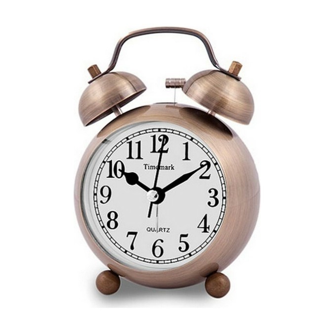 Mini réveil analogique avec alarme, bleu turquoise