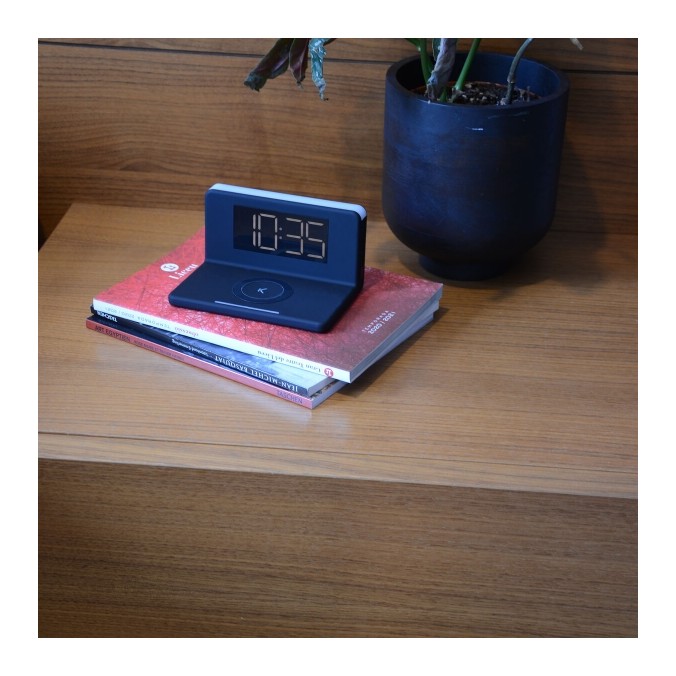 Montre-Réveil avec Chargeur Sans Fil Ksix Qi