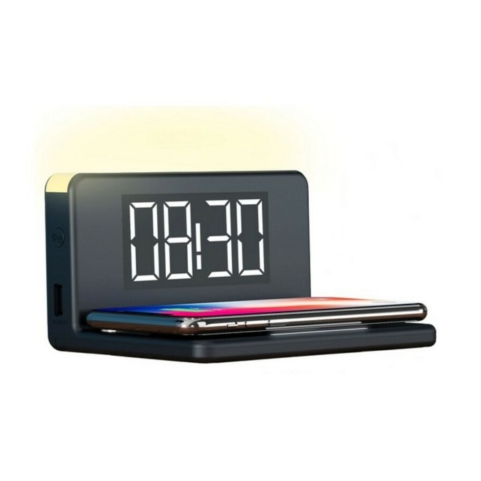 Montre-Réveil avec Chargeur Sans Fil Ksix Qi