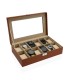 Boîte à montre de collection Marron 12 rangements