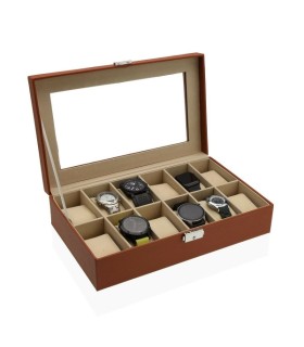 Boîte à montre de collection Marron 12 rangements