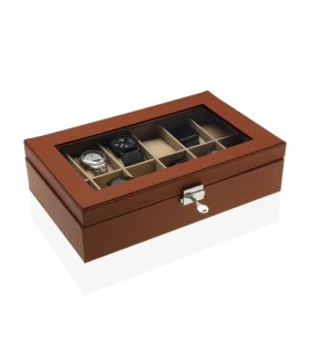 Boîte à montre de collection Marron 12 rangements