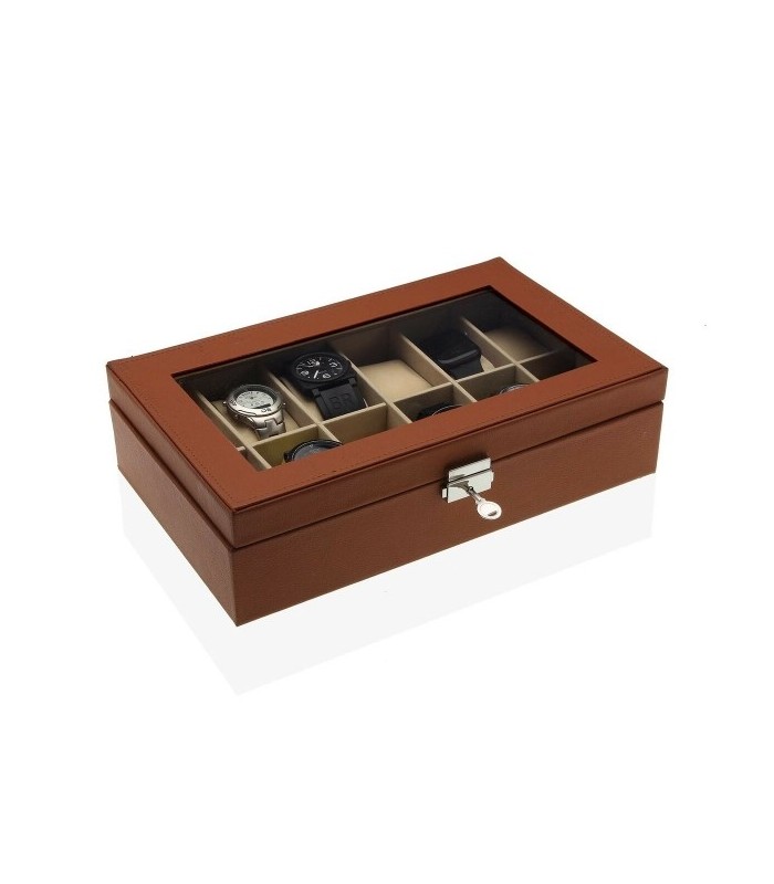 Boîte à montre de collection Marron 12 rangements