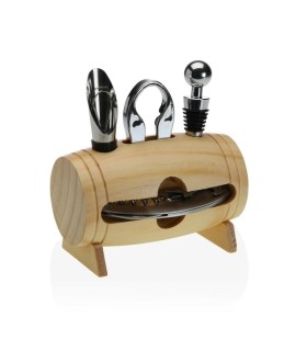 Set d'Accessoires pour Vin en acier 4 pièces