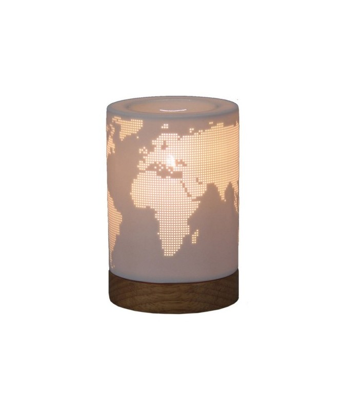 Lampe de bureau carte du monde unique