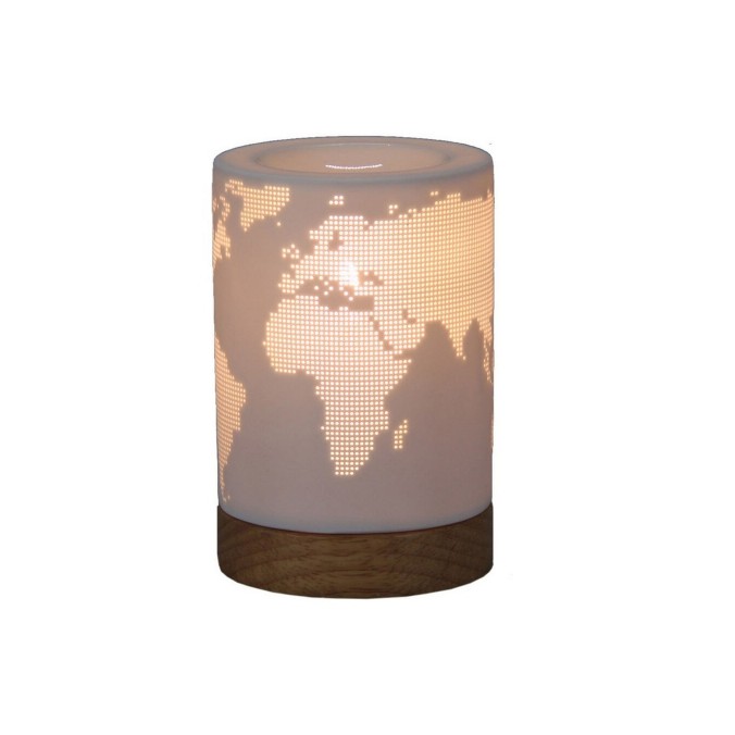 Lampe de bureau carte du monde unique