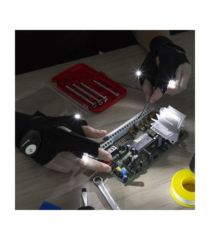 Gants ergonomiques avec lumières Led intégrées