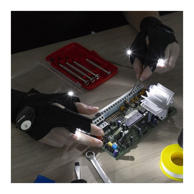 Gants ergonomiques avec lumières Led intégrées