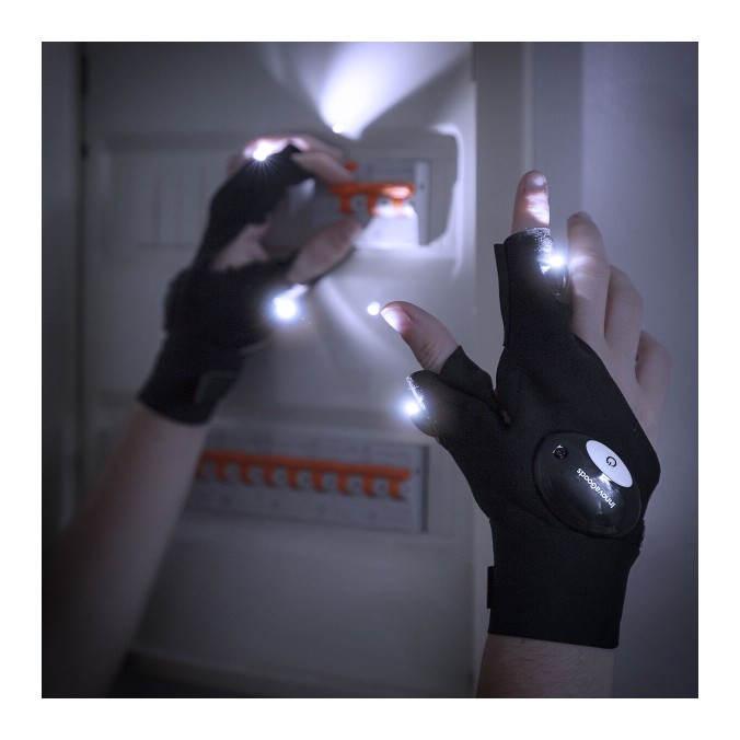 Gants ergonomiques avec lumières Led intégrées