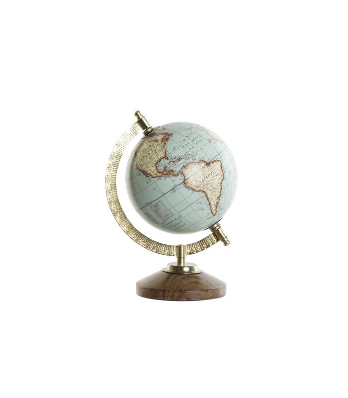Globe terrestre de style vintage sur socle en bois