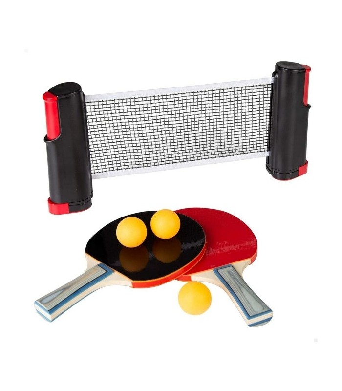 Kit Ping-Pong portable | Filet retractable + Raquettes et Balles