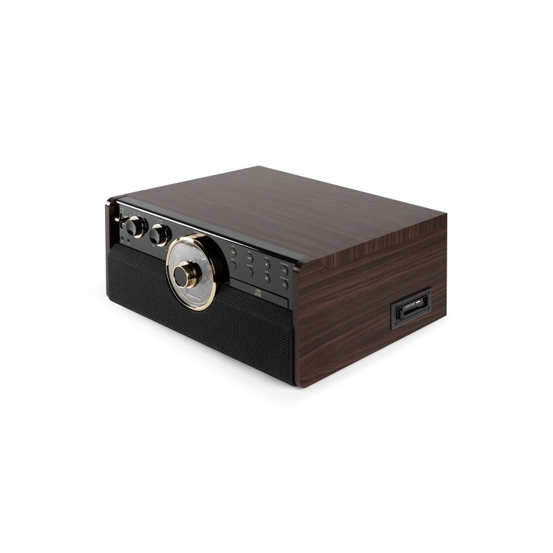 Tourne disque radio FM Victrola bois et Or