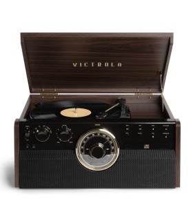 Tourne disque radio FM Victrola bois et Or