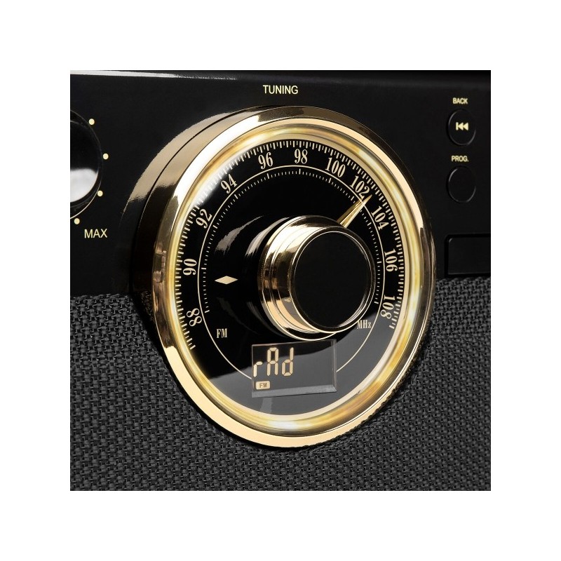 Tourne disque radio FM Victrola bois et Or