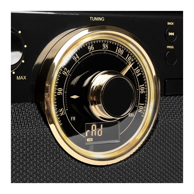 Tourne disque radio FM Victrola bois et Or