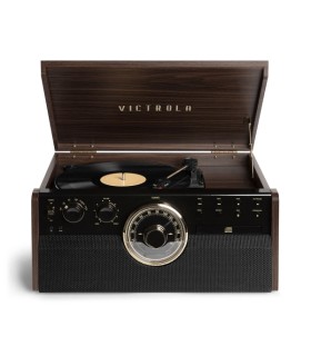 Tourne disque radio FM Victrola bois et Or