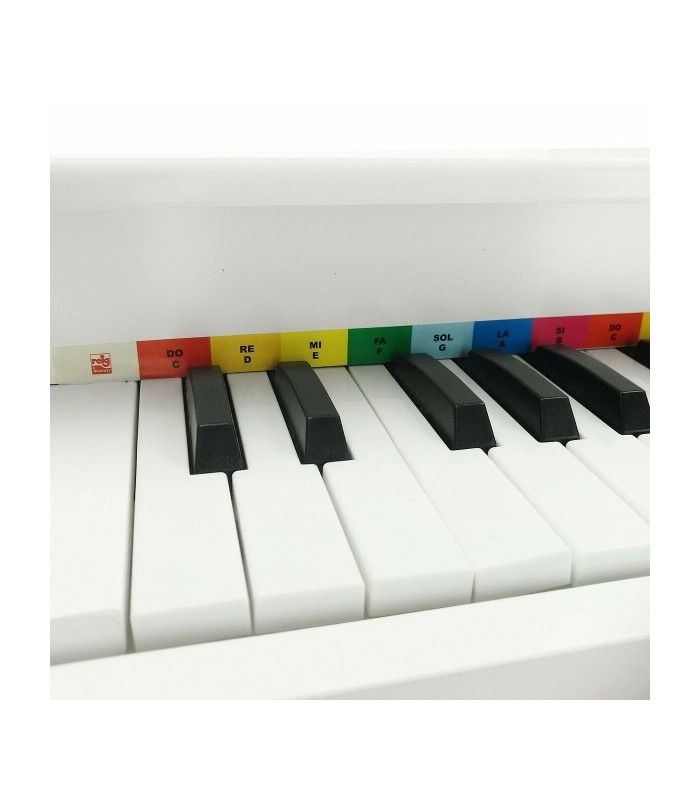 Piano à queue sur pieds Reig blanc + tabouret pour enfant