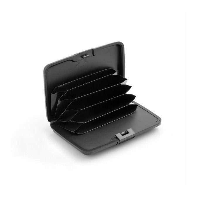 Porte-cartes noir sécurisé RFID batterie externe intégré 2 en 1