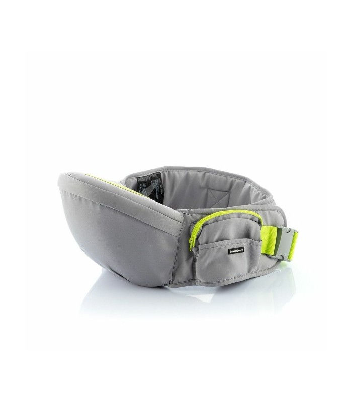 Ceinture porte-bébé évolutive grise avec 2 poches