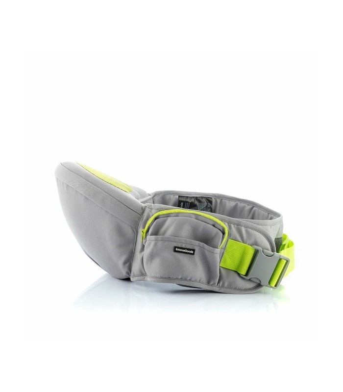 Ceinture porte-bébé évolutive grise avec 2 poches