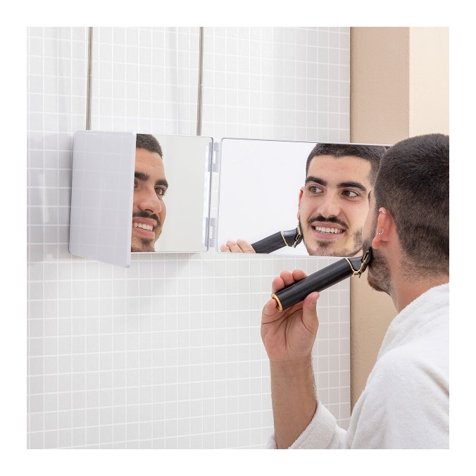 Miroir LED Mural 360° | Miroir portatif pliable