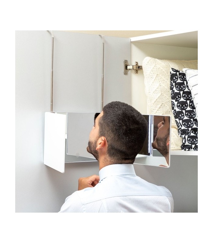 Miroir LED mural dépliable à 360°