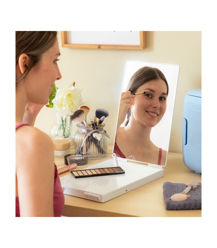 Miroir LED mural dépliable à 360°