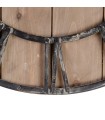 Horloge murale industrielle rustique bois 60 cm