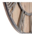 Horloge murale industrielle rustique bois 60 cm