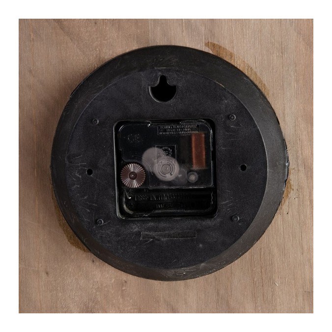 Horloge murale industrielle rustique bois 60 cm