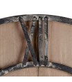 Horloge murale industrielle rustique bois 60 cm